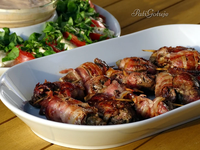 Grillowana wątróbka w boczku