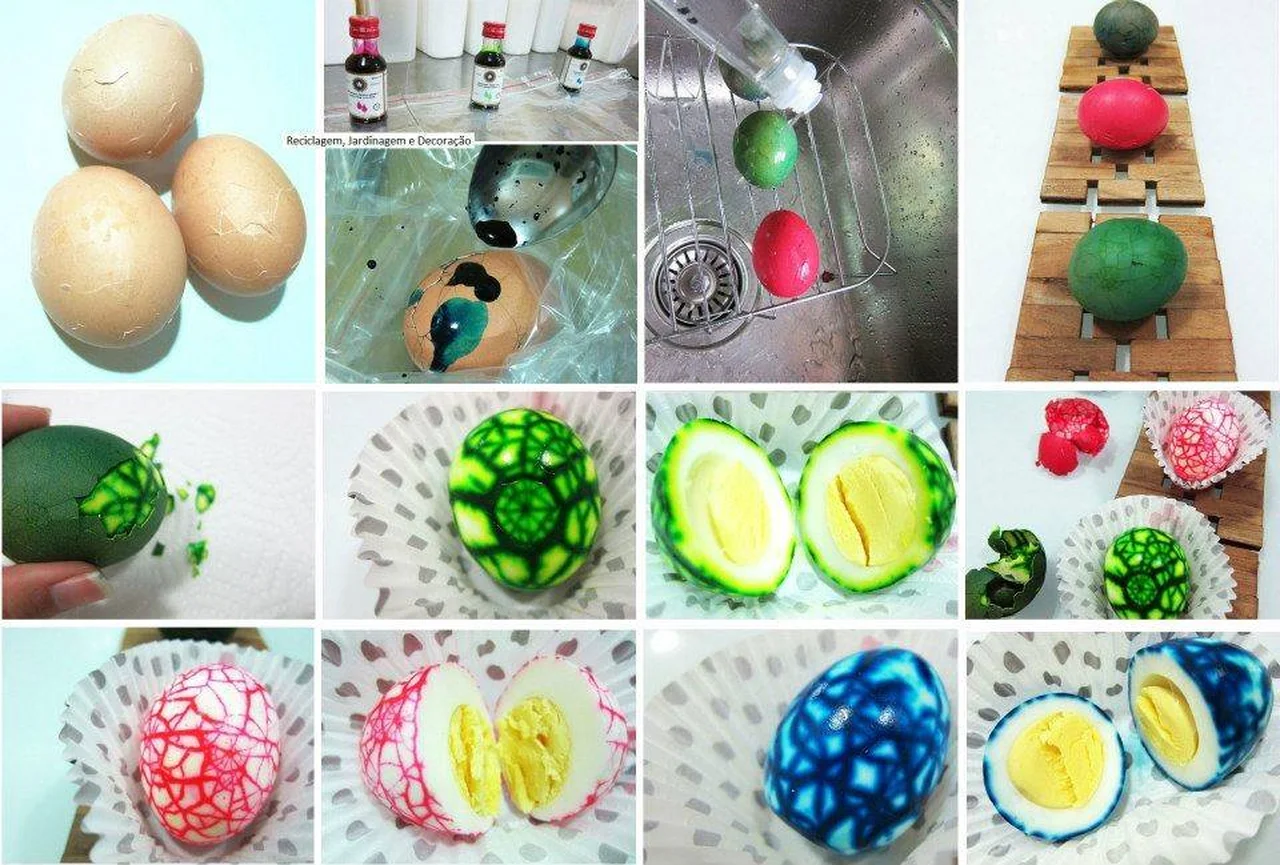 Kolorowe jajka ( jadalne barwniki) 
