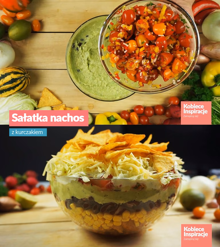 Sałatka nachos z kurczakiem