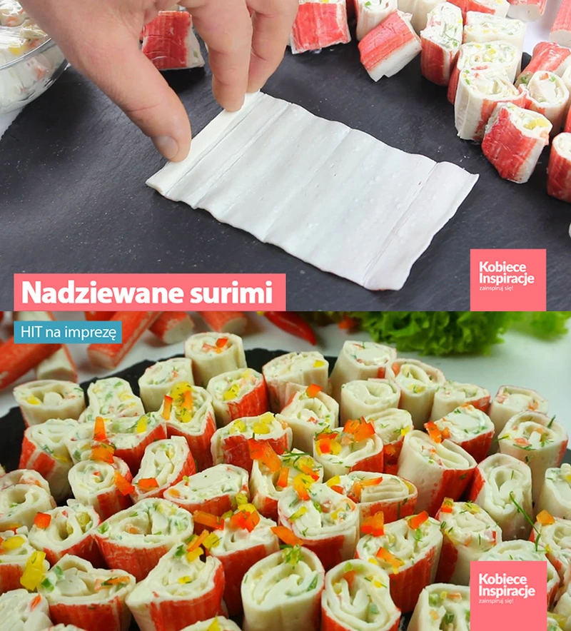 Nadziewane surimi - HIT na imprezę (WIDEO)