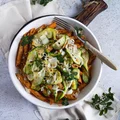 Makaron penne z pesto i cukinią
