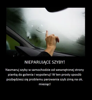 Trik na nieparujące szyby w samochodzie