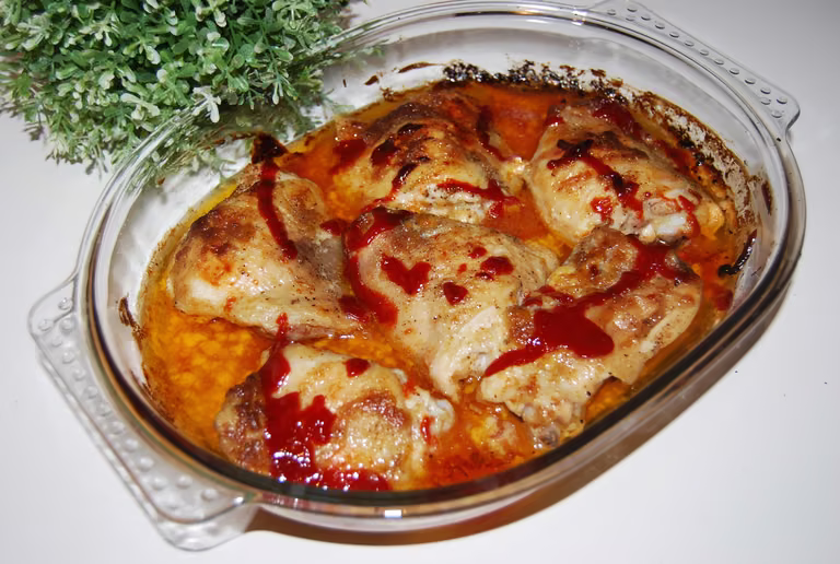 Udka pieczone w majonezie i ketchupie