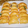 Pierogi pieczone z kapustą i pieczarkami