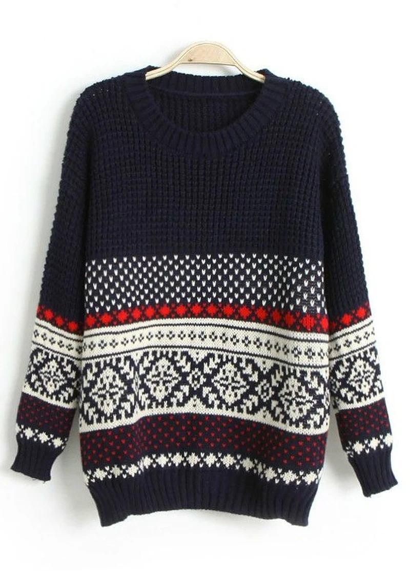 Wzorzysty sweter