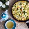 Omlet ze szparagami i łososiem