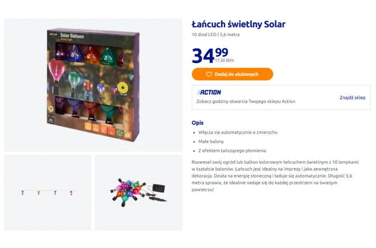 Zdjęcie Ten świecący łańcuch z Action za 34 zł zrobi magię na balkonie i tarasie! Kolorowe baloniki z tańczącym płomieniem i solarne ładowanie #1