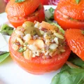 Pomidory faszerowane miksem zbóż, fetą i oliwkami