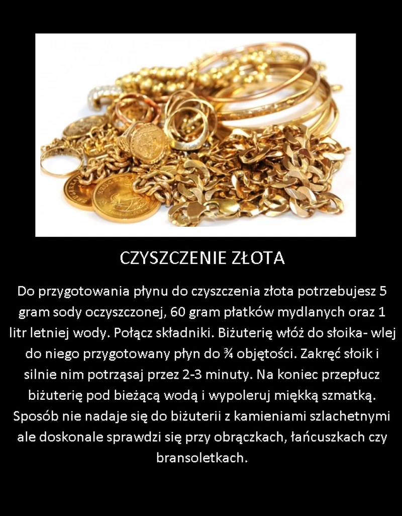 Super trik na wyczyszczenie złotej biżuterii