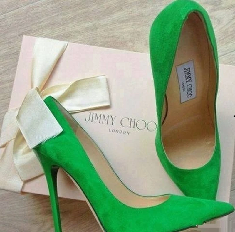 Zielone szpileczki od Jimmy Choo