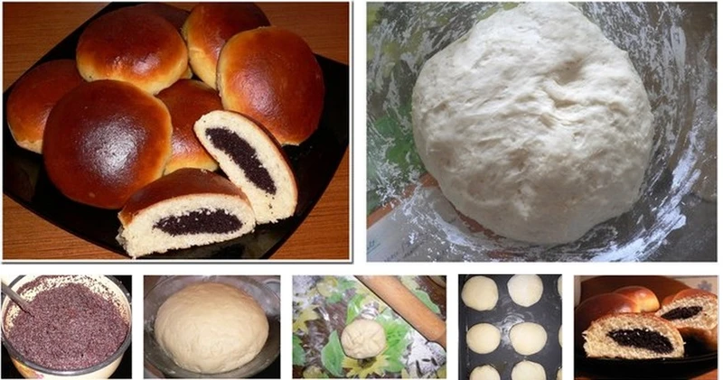 Bułeczki drożdżowe z makiem