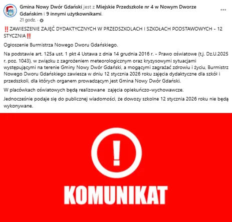 Zdjęcie Szkoły z tych miejscowości zawiesiły lekcje! Niektóre polskie placówki są zamknięte - uczniowie zostali w domach #1