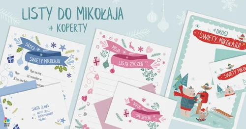 List do św. Mikołaja do druku / 3 wzory+ koperty