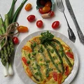 Omlet z zielonymi szparagami