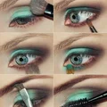 Szmaragdowy makijaż oczu