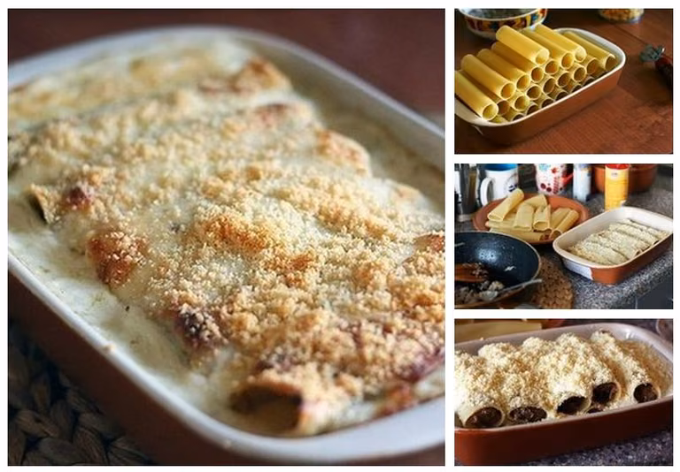 Cannelloni z mięsem w kremowym sosie