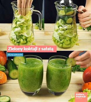 Zielony koktajl z sałatą - Pij na zdrowie!