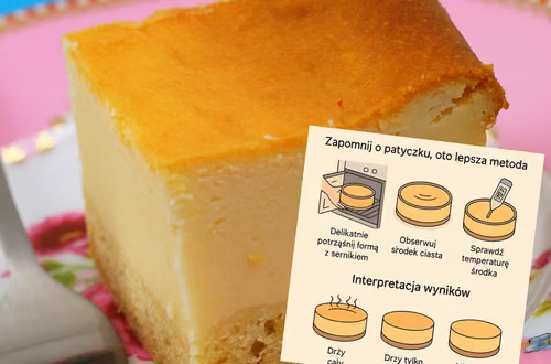 Jak sprawdzić, czy sernik jest gotowy? Zapomnij o patyczku, oto lepsza metoda!