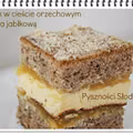 Sernik w cieście orzechowym z masą jabłkową
