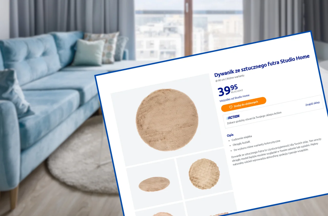 Ten dywan z Action za 39,95 zł odmieni każdy nudny salon! Puchata struktura z efektem wow i łatwe czyszczenie