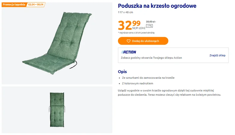Zdjęcie Poduszki na krzesła, które podbijają balkony i tarasy! Teraz w Action za 33 zł, ale promocja tylko do jutra! #1