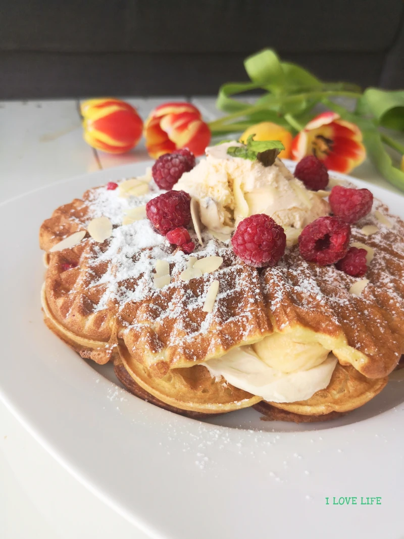Wafle z bananami