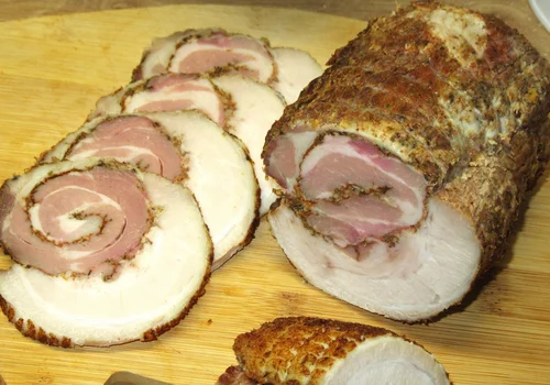 Łatwa rolada z boczku , pieczony boczek rolowany- pyszna domowa wędlina na kanapki +FILM