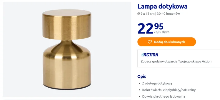 Zdjęcie Ta lampka z Action za 23 zł to must-have na jesiennie wieczory! Bez kabla, dotykowa, a wygląda i świeci bosko #1