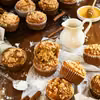 Orkiszowe muffinki cynamonowo-jabłkowe z kruszonką