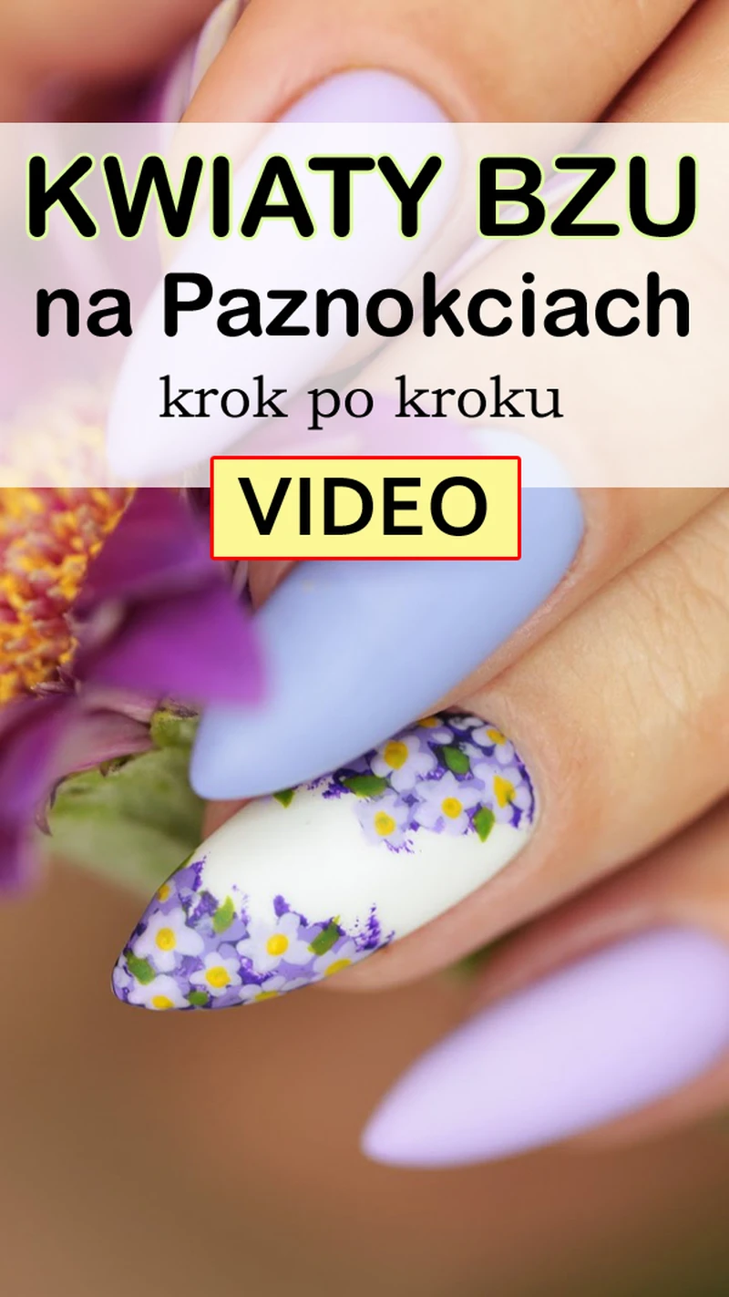 WIOSENNE Kwiaty Bzu na Paznokciach Krok po Kroku [VIDEO]