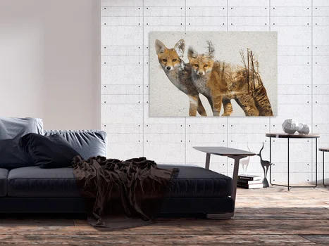 Rudozłota brać - nowoczesny obraz na płótnie