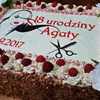 Tort orzechowo - malinowy
