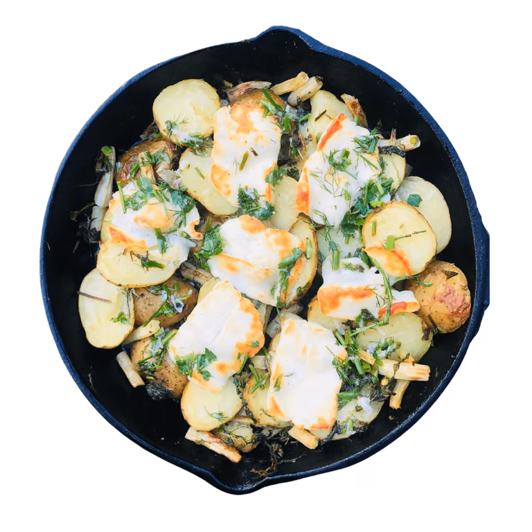 Zapiekanka z ziemniaków i halloumi - Niedzielny kucharz