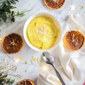 Idealnie kremowy budyń jaglany z aromatyczną, pomarańczową nutą.