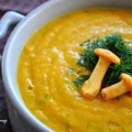 Zupa krem z kurek z koperkiem (wegańska)
