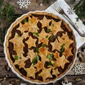 Tarta z grzybami i kiszoną kapustą