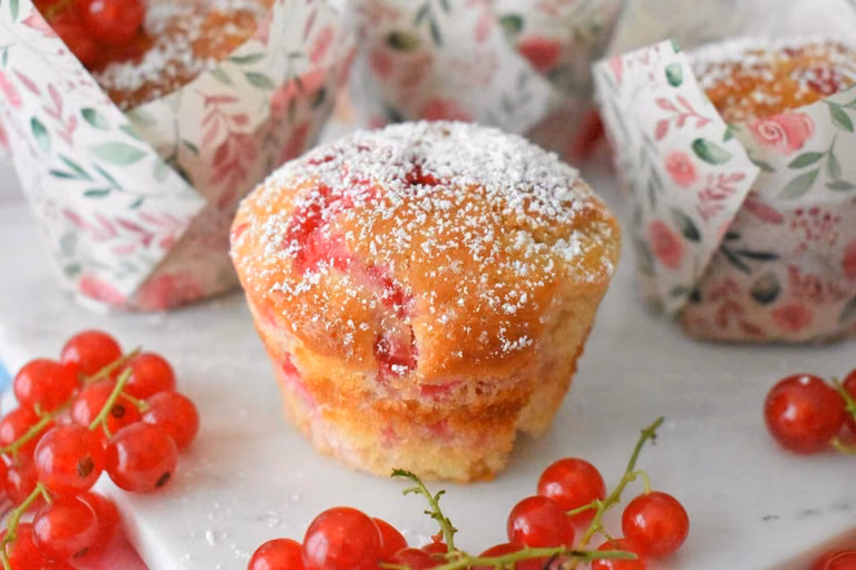 Muffiny z porzeczkami i jogurtem greckim