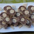 Roladka waflowa z bananem