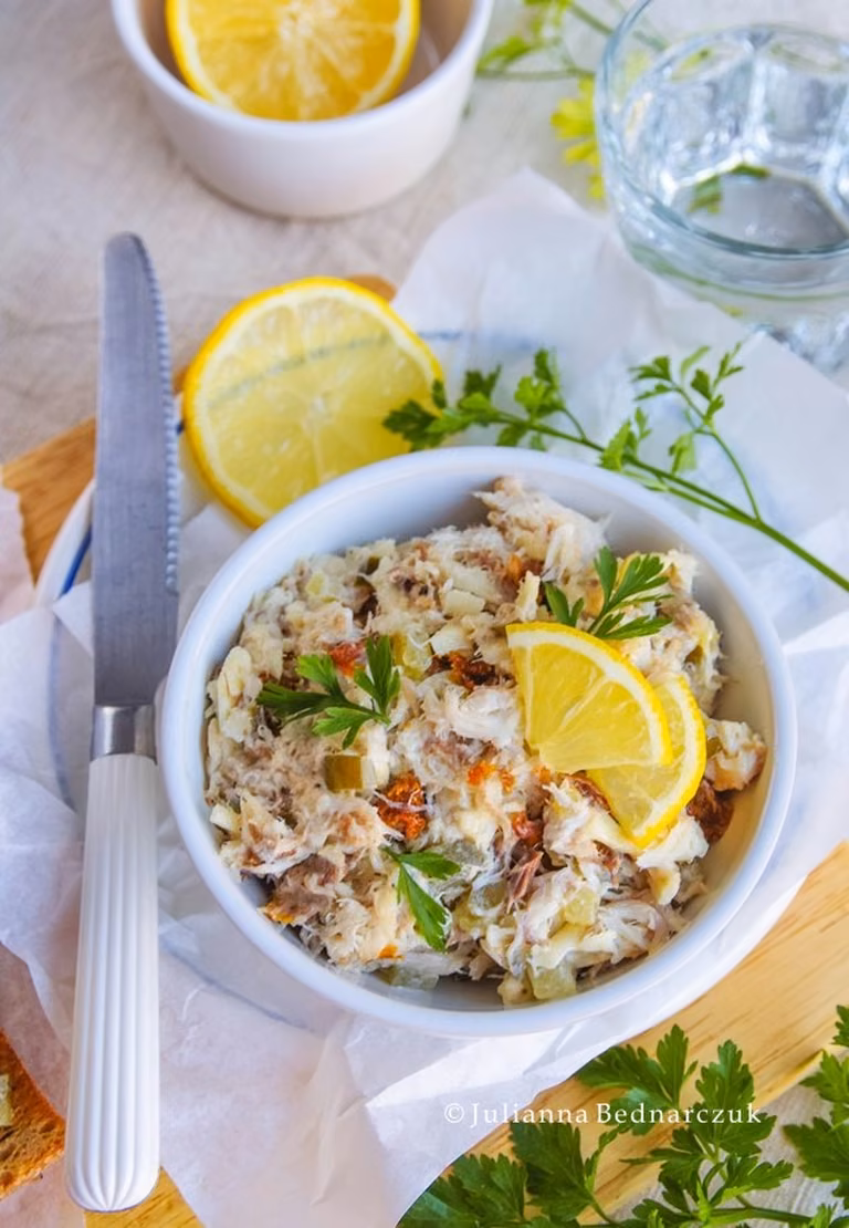 pasta z wędzonej makreli