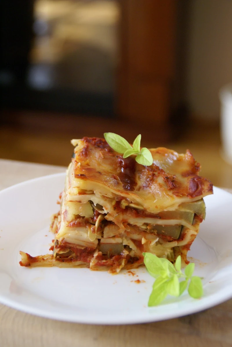 Lasagne wegetariańska z cukinią i bakłażanem
