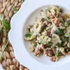 Kaszotto z pieczarkami i szynką
