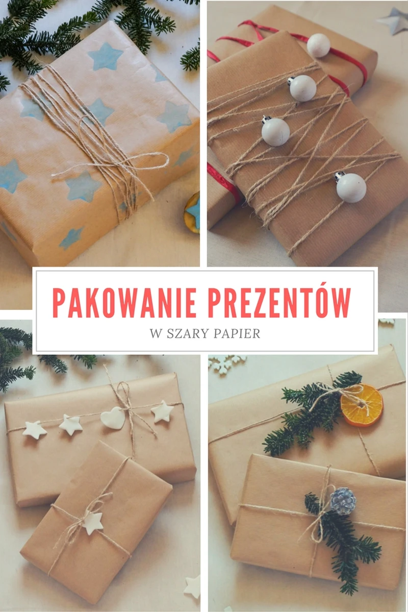 Jak pięknie zapakować prezeny w szary papier
