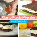 Ciasto ptasie mleczko na biszkopcie