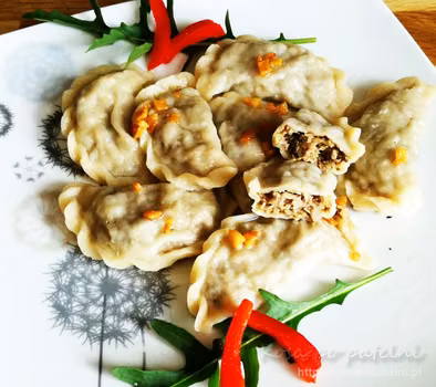 Pierogi z mięsem i kapustą