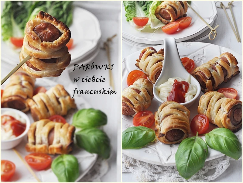 Parówki w cieście francuskim