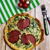 Tarta ze szpinakiem i salami