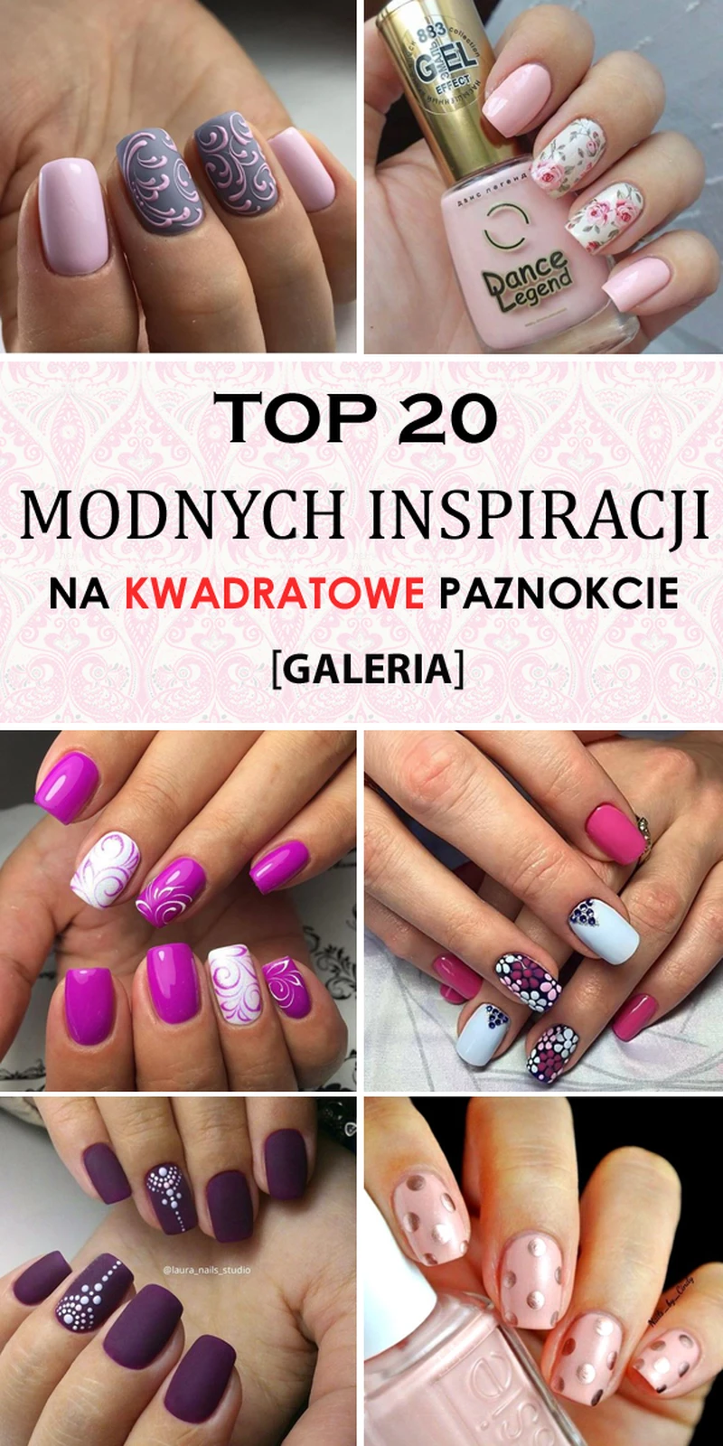 MODA NA KWADRATOWE PAZNOKCIE POWRACA! TOP 20 Modnych Inspiracji na Kwadratowe Paznokcie