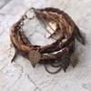 Skórzana bransoletka- braid charm
