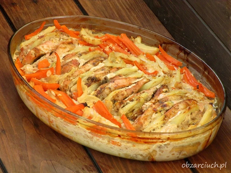 Niedzielny schab w warzywach