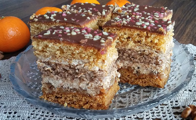 Ciasto potrójnie orzechowe